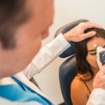 Woman receiving eye treatment on a medical tour with Medical Royale